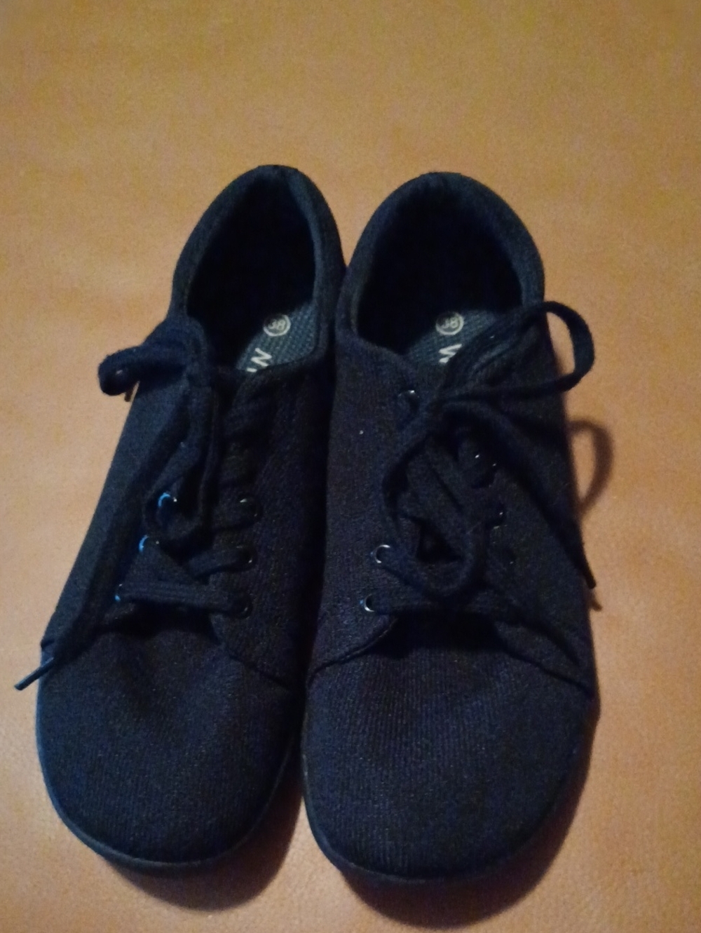 > Whitin Women's Black Canvas Lace-Up Sneakers